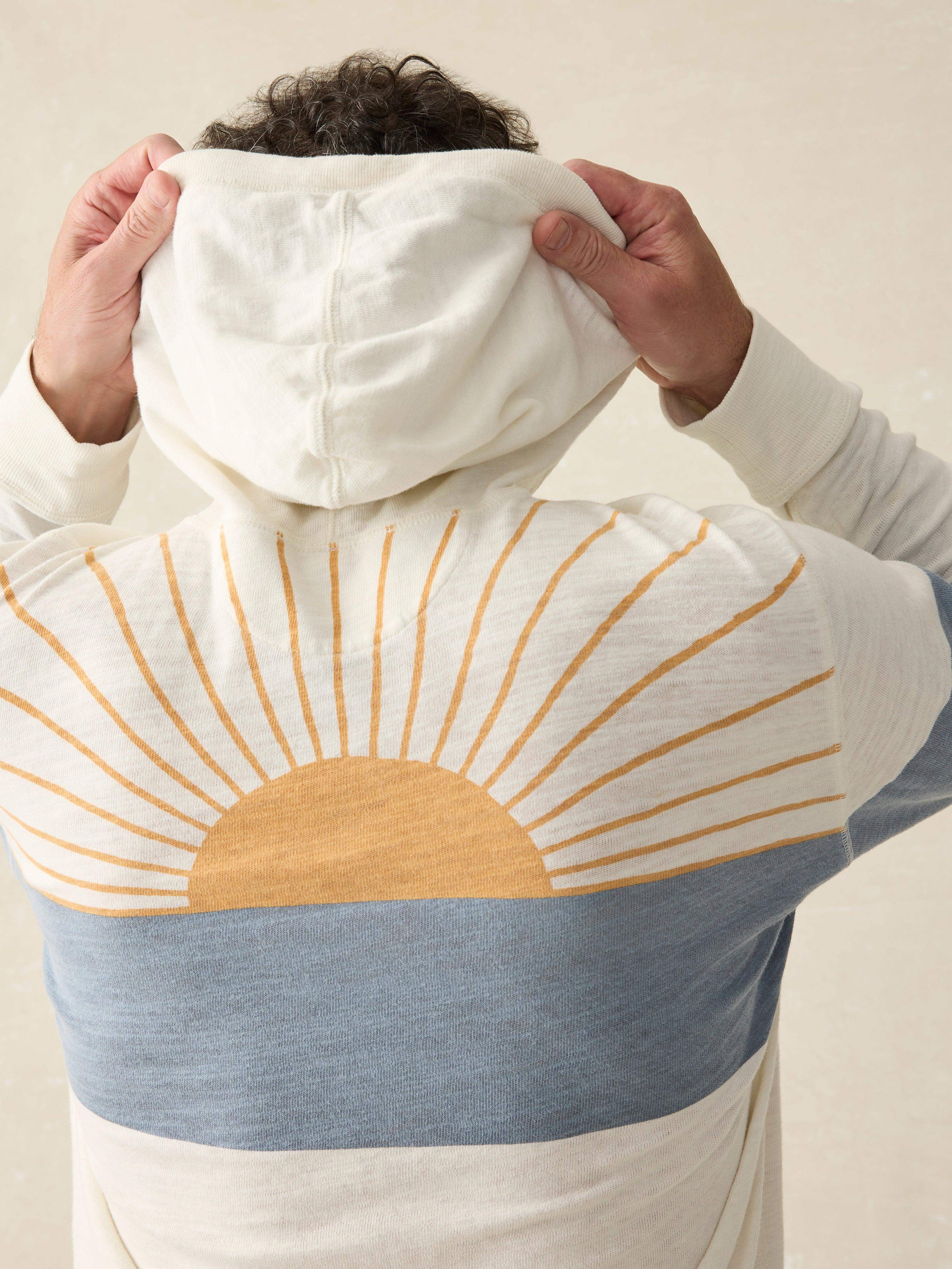 Sunwashed Sunray Organic Hoodie - Ocean Sunrise