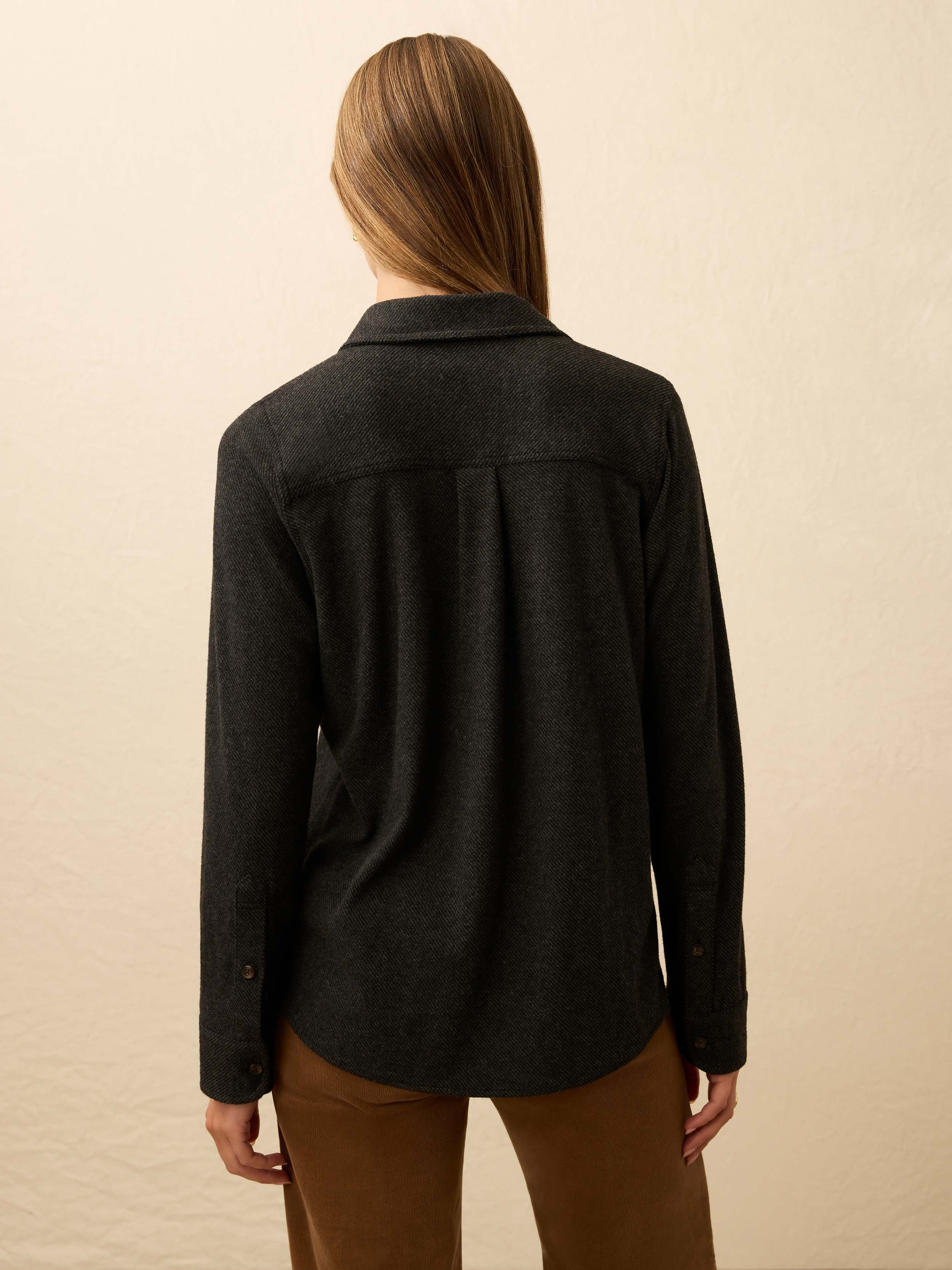 Legend™ Sweater Shirt - Heathered Black Twill