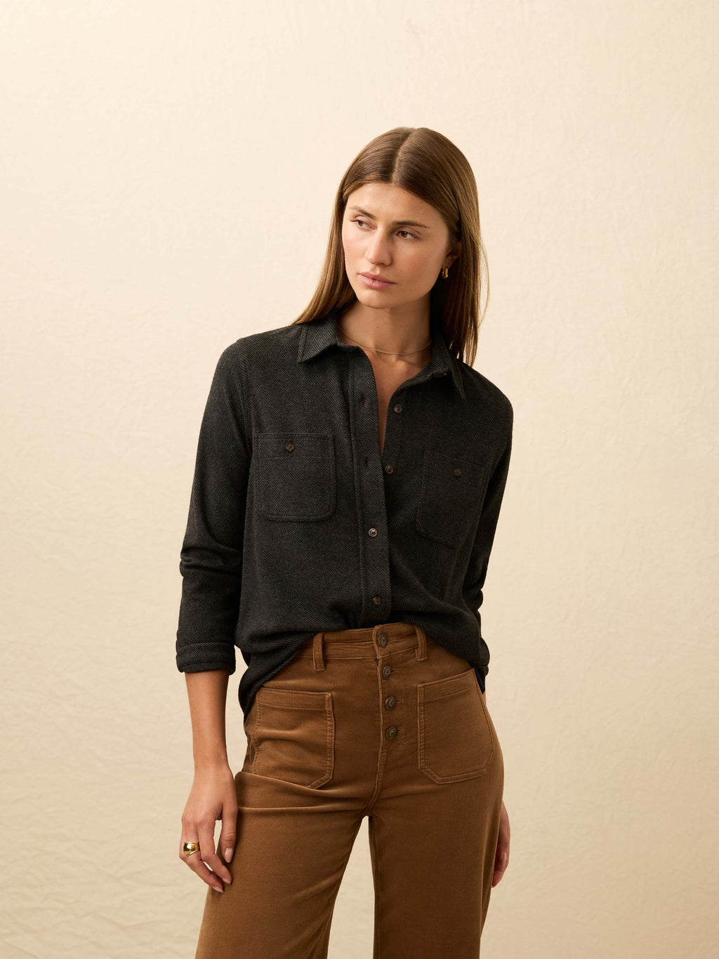 Legend™ Sweater Shirt - Heathered Black Twill