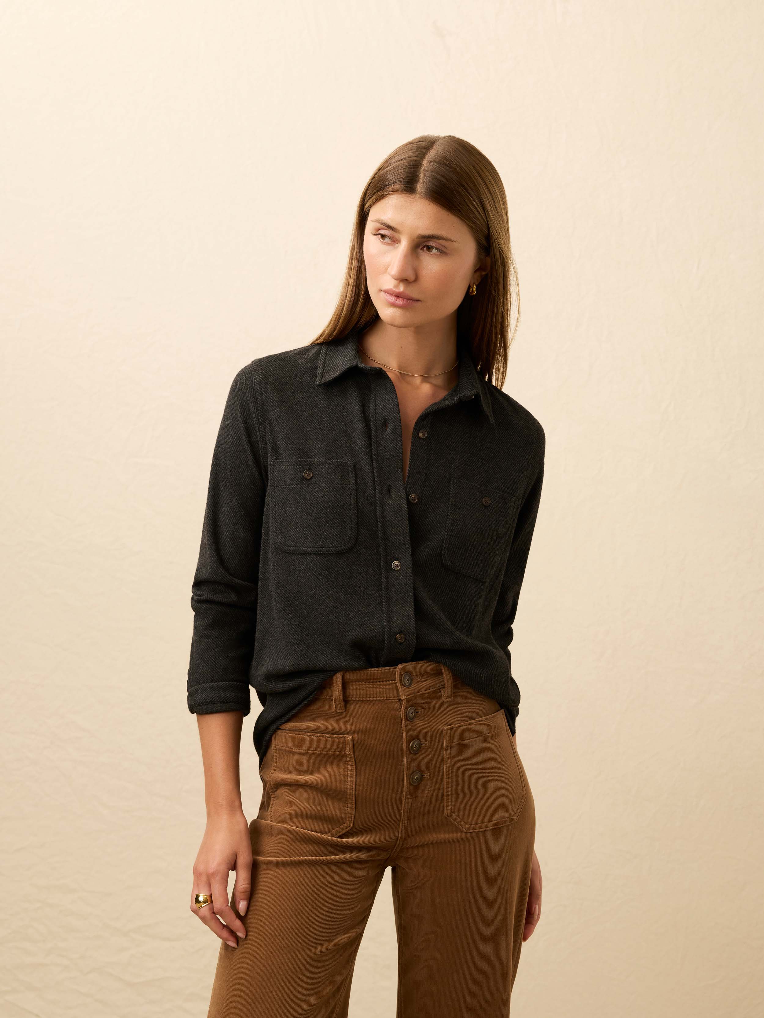 Legend™ Sweater Shirt - Heathered Black Twill