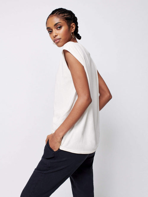 Cloud Muscle Tee - Whisper White