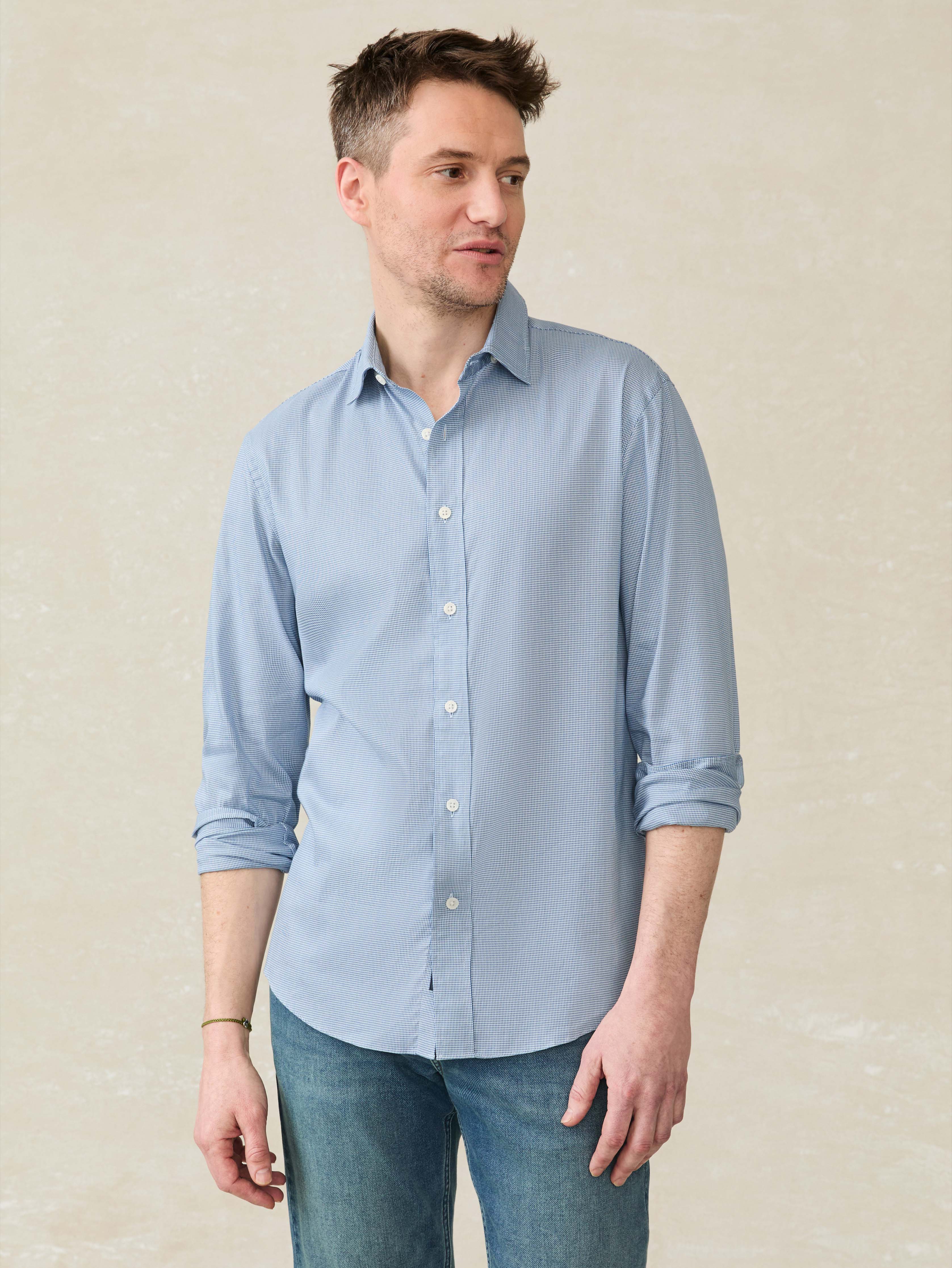 The Movement™ Shirt - Azure Pincheck