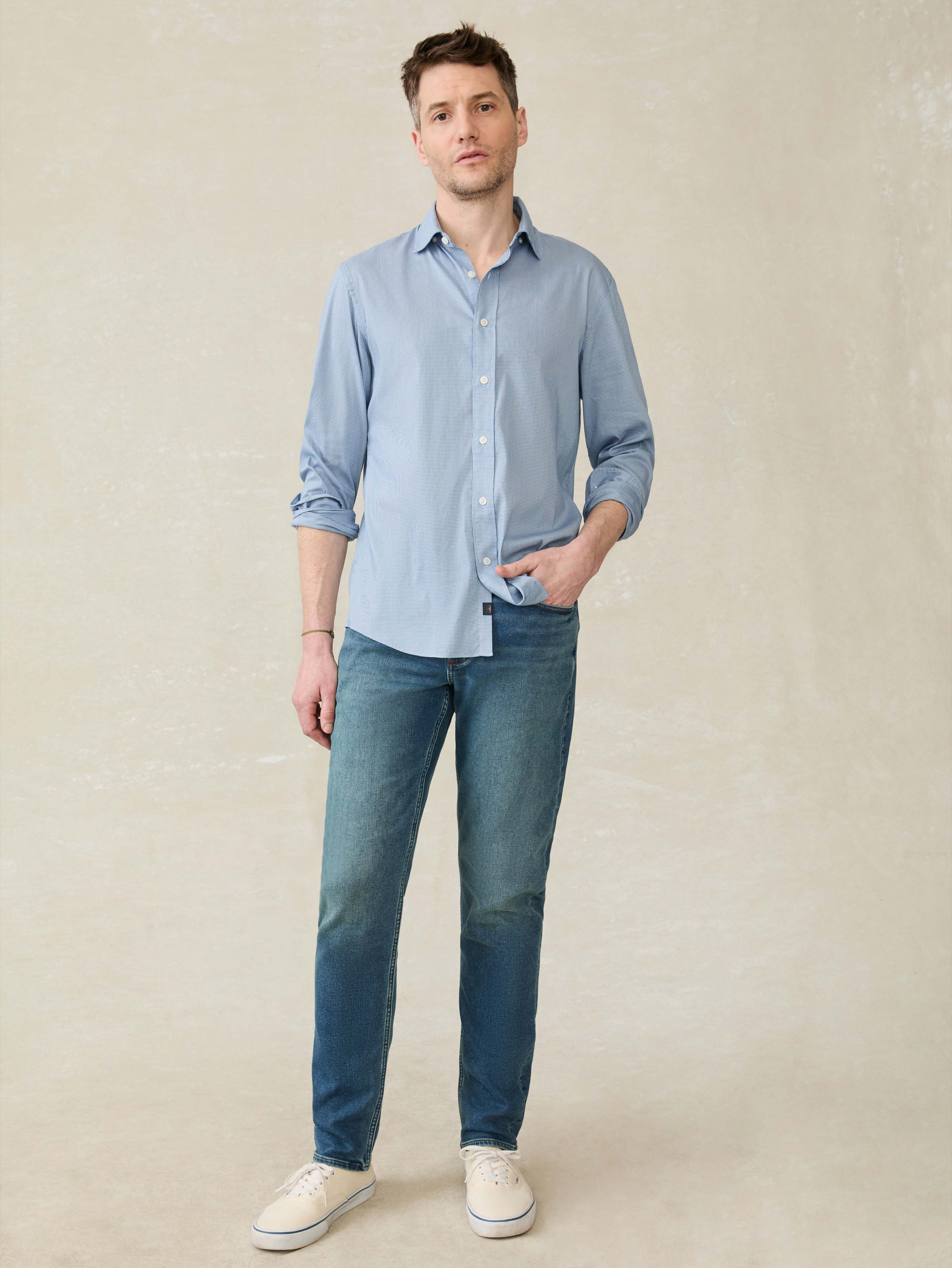 The Movement™ Shirt - Azure Pincheck