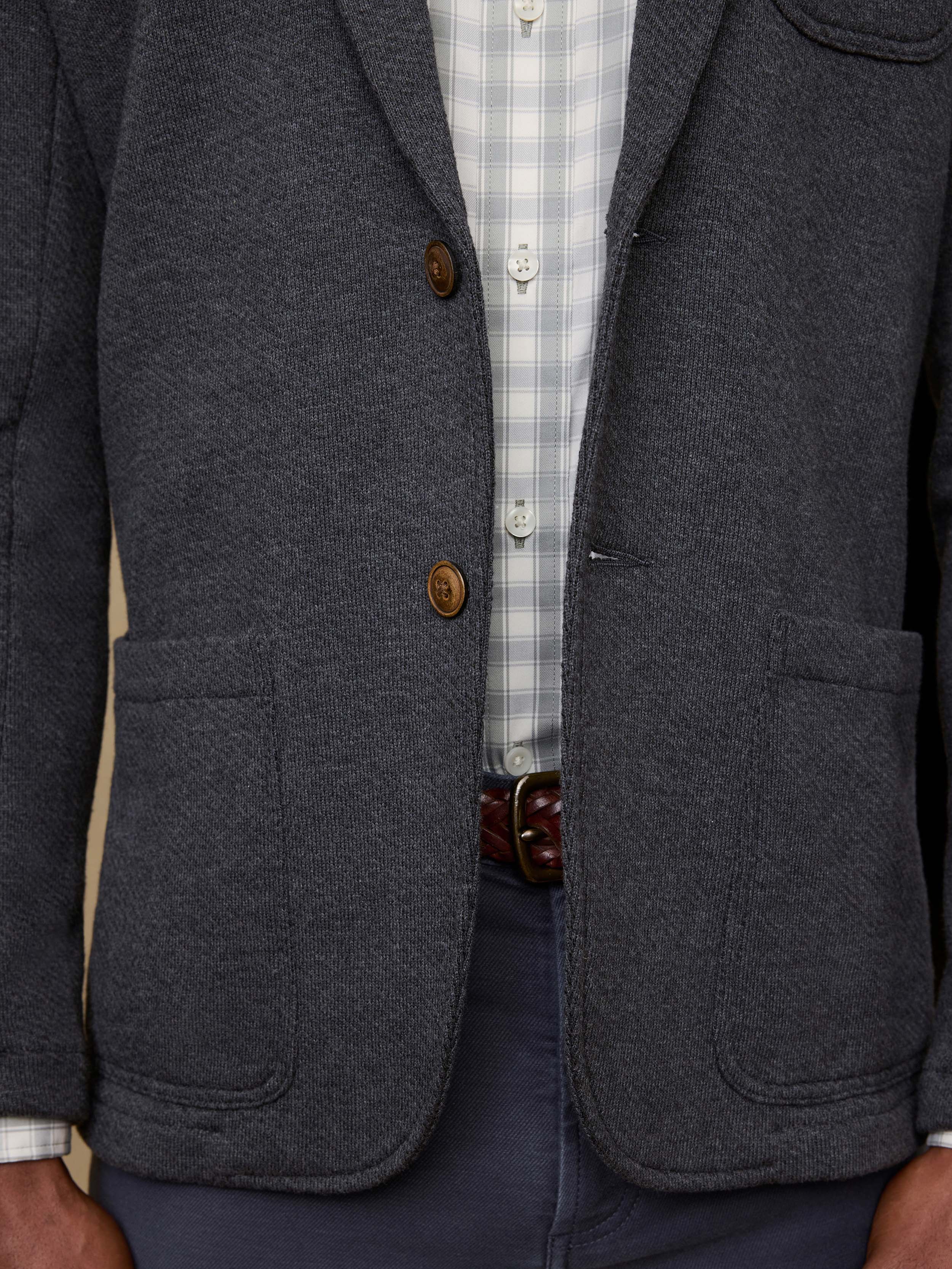 Inlet Knit Blazer (Tall) - Black Sky Melange