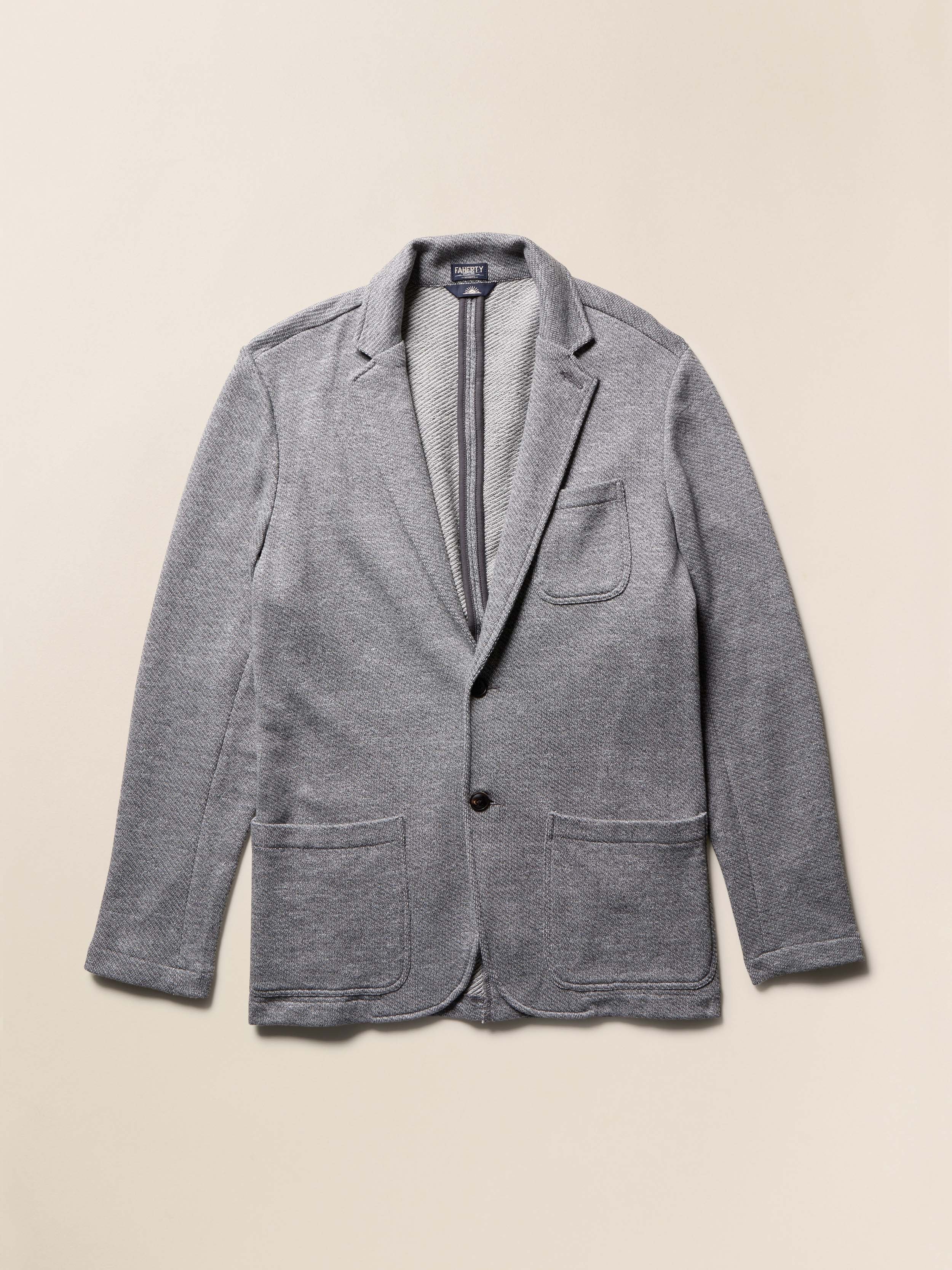 Inlet Knit Blazer (Short) - Medium Grey Melange