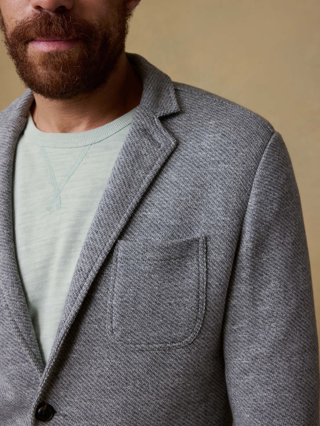 Inlet Knit Blazer (Short) - Medium Grey Melange
