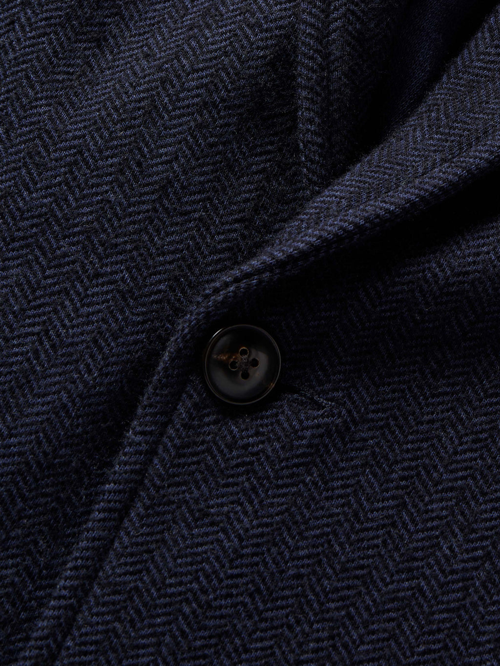 Inlet Knit Tweed Blazer - Navy Twilight Herringbone