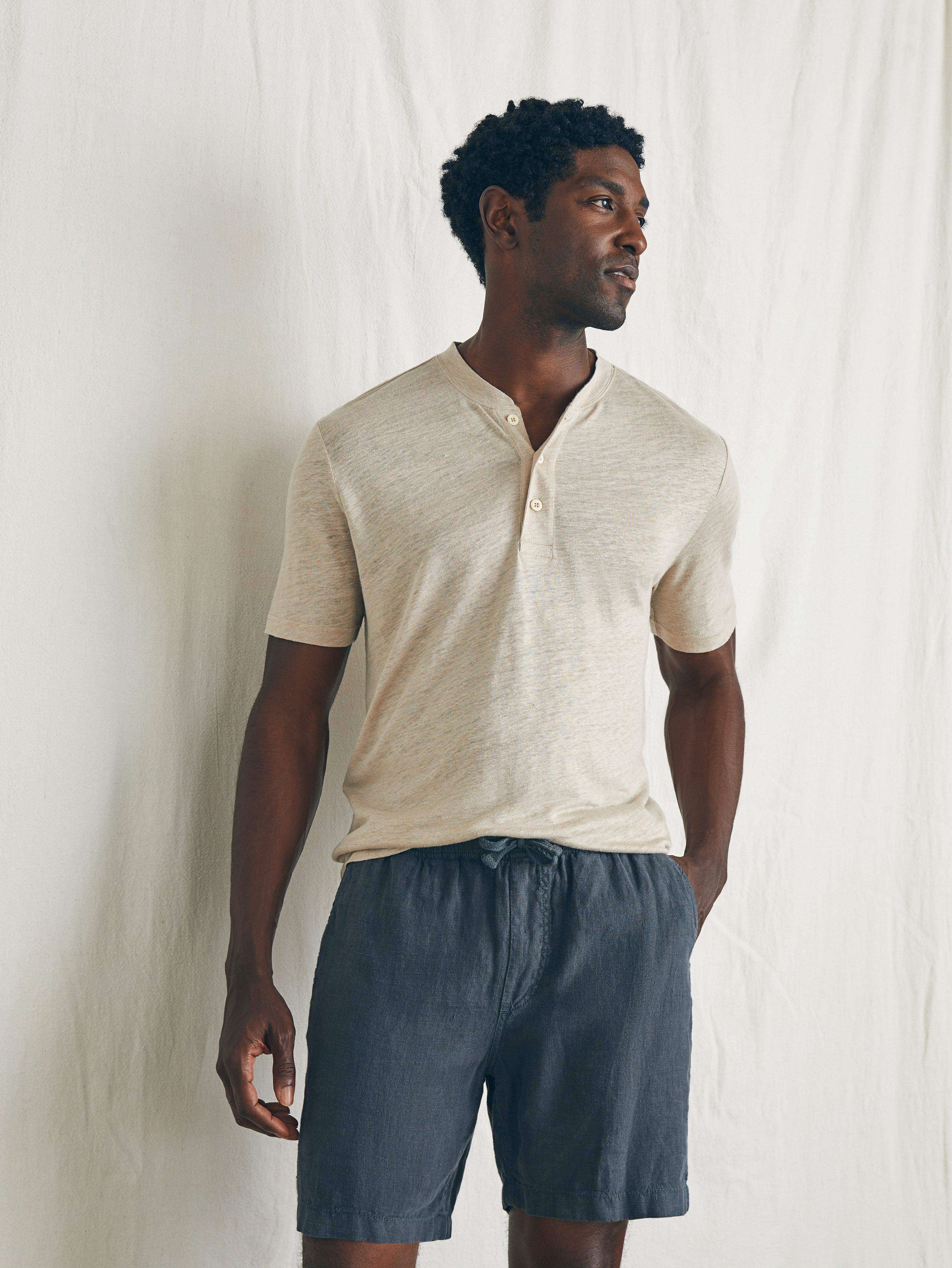 Essential Linen Short (6.5") - Washed Black